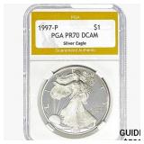 1997-P Silver Eagle PGA PR70 DCAM