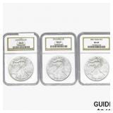 [3]2000-2001 Silver Eagle NGC MS69