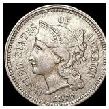 1870 Nickel Three Cent CLOSELY UNCIRCULATED