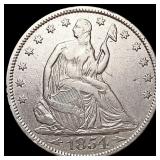 1854 Seated Liberty Half Dollar CHOICE AU