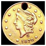 1870 Round California Gold Half Dollar HIGH GRADE