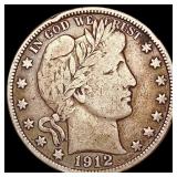 1912-D Barber Half Dollar NICELY CIRCULATED