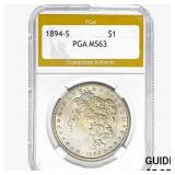 1894-S Morgan Silver Dollar PGA MS63