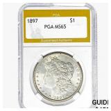 1897 Morgan Silver Dollar PGA MS65