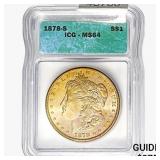 1878-S Morgan Silver Dollar ICG MS64
