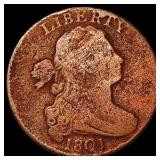 1801 Draped Bust Large Cent NICELY CIRCULATED