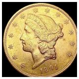 1891-S $20 Gold Double Eagle UNCIRCULATED