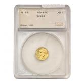 1915-S Pan-Pac Rare Gold Dollar SEGS MS63
