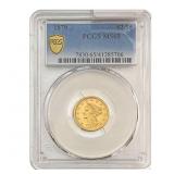 1879 $2.50 Gold Quarter Eagle PCGS MS65