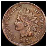 1871 Indian Head Cent NEARLY UNCIRCULATED