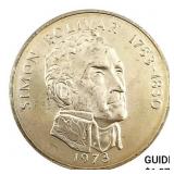 1973 Panama 20 balboas, Simon Bolivar Silver Coin