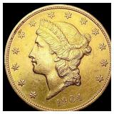 1904 $20 Gold Double Eagle CHOICE AU