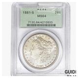 1881-S Morgan Silver Dollar PCGS MS64