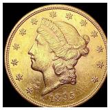 1895 $20 Gold Double Eagle CLOSELY UNCIRCULATED