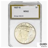 1927-S Silver Peace Dollar PCI MS62