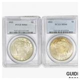 [2]1922 Silver Peace Dollar PCGS MS64