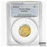 1938-D Buffalo Nickel PCGS MS66