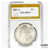 1891-S Morgan Silver Dollar PGA MS63+