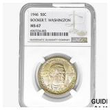 1946 Booker T Half Dollar NGC MS67