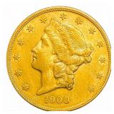 1900-S $20 Gold Double Eagle CLOSELY UNCIRCULATED