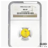 1988 1/10oz $5 AGE NGC MS69