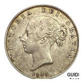 1843 G.B. Half Crowm Victoria CLOSELY UNCIRCULATED