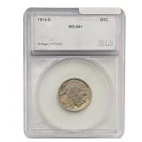 1914-S Buffalo Nickel SEGS MS64+