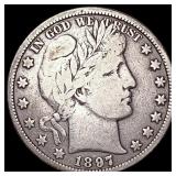 1897 Barber Half Dollar LIGHTLY CIRCULATED