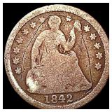 1842-O Seated Liberty Half Dime NICELY CIRCULATED