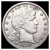 1908-D Barber Quarter CLOSELY UNCIRCULATED