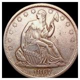1867-S Seated Liberty Half Dollar CLOSELY
