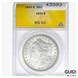 1890 Morgan Silver Dollar ANACS MS63