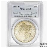 1891-CC Morgan Silver Dollar PCGS MS62