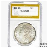 1883-CC Morgan Silver Dollar PGA MS66