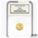 2006-W 1/10oz $5 AGE NGC MS69