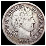 1896 Barber Dime LIGHTLY CIRCULATED