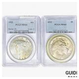 [2]1922 Silver Peace Dollar PCGS MS64