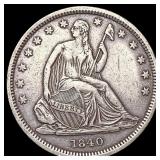 1840 Seated Liberty Half Dollar NEARLY