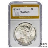 1926-D Silver Peace Dollar PGA MS64+