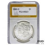 1880-O Morgan Silver Dollar PGA MS62+