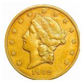 1902-S $20 Gold Double Eagle CLOSELY UNCIRCULATED