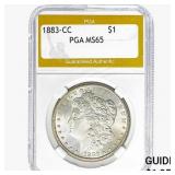 1883-CC Morgan Silver Dollar PGA MS65
