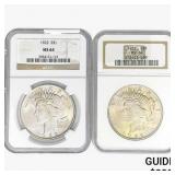 [2]1922 Silver Peace Dollar NGC MS64