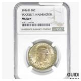 1946-D Booker T Half Dollar NGC MS66+