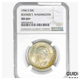 1946-S Booker T Half Dollar NGC MS66+