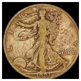 1921 Walking Liberty Half Dollar LIGHTLY