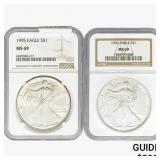 [2]1995-1996 Silver Eagle NGC MS69