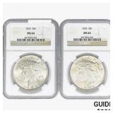 [2]1923 Silver Peace Dollar NGC MS64