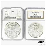 [2]1997 Silver Eagle NGC MS69