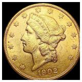 1902-S $20 Gold Double Eagle CLOSELY UNCIRCULATED